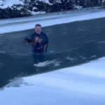 Man Saves Dog from Freezing River in Vermont